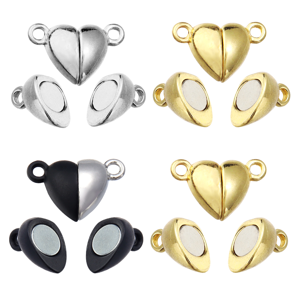 Jewelry Making Factory - 5pcs/Lot Alloy Love Heart Shaped Magnetic