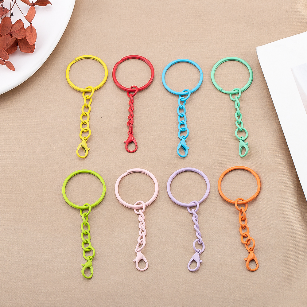 Jewelry Making A Ring - 10pcs/lots Metal Multiple Colors Keychain With