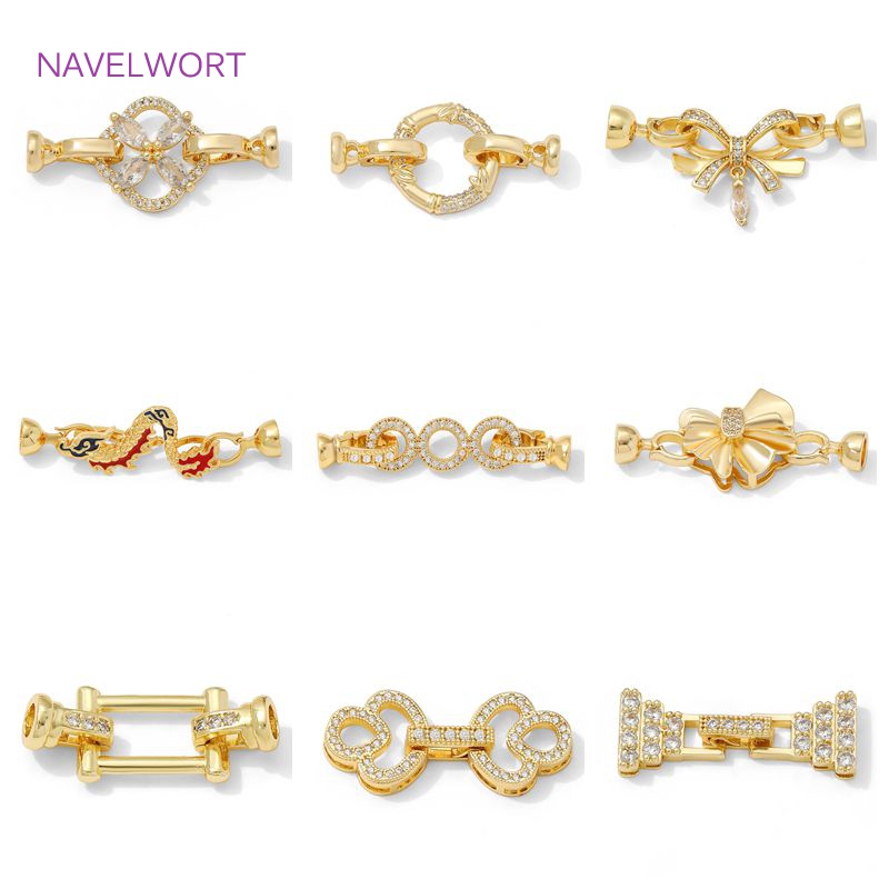 Jewelry Making Supplies - 1/2Pcs 14K Gold Plated Pearl Clasps