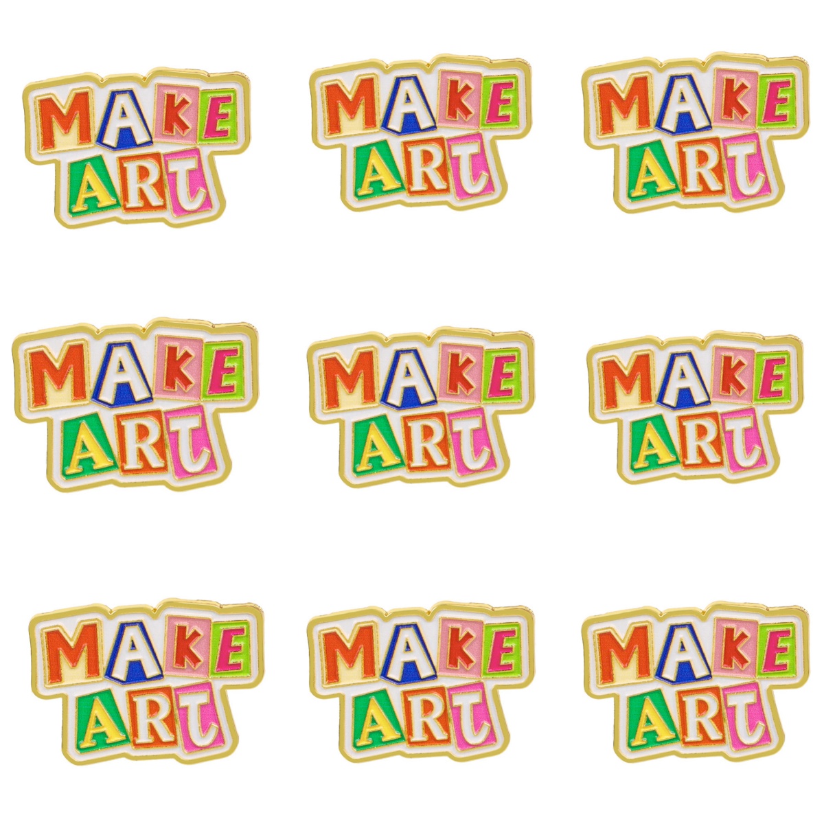 9pcs MAKE ART Enamel Pin Set C – Jewelry Making Quotes recenzja i cena