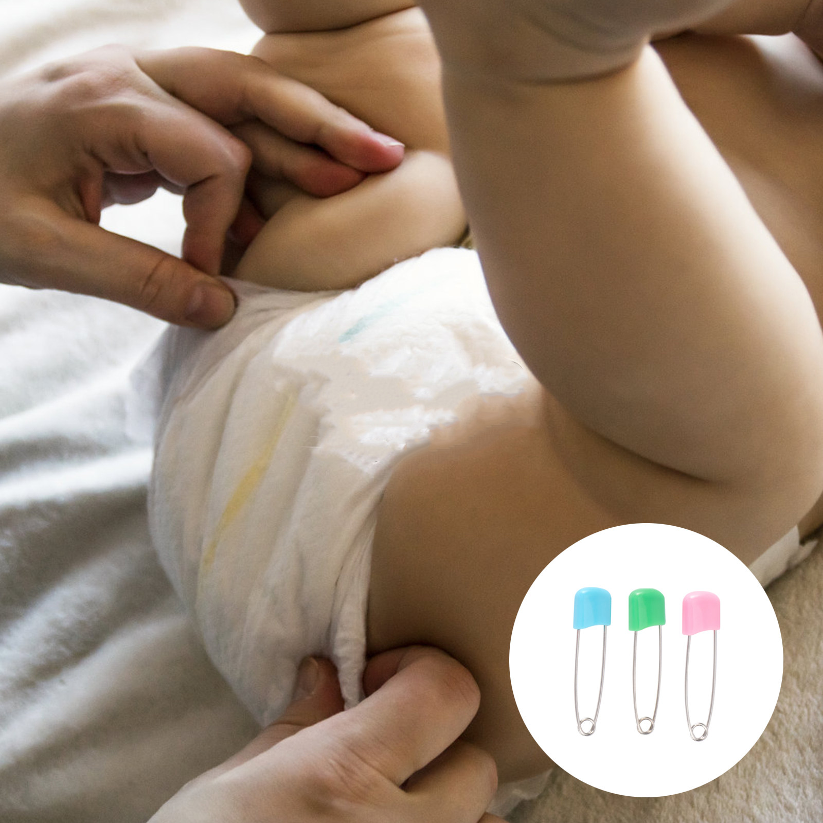 12Pcs Baby Diaper Safety Pins  – Head Pin Assorted recenzja i cena