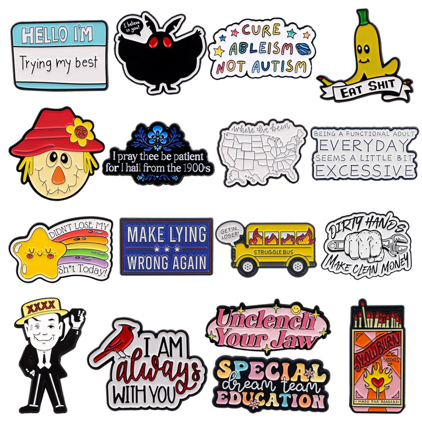 MAKE LYING Enamel Pins Funny Q – Jewelry Making Quotes recenzja i cena