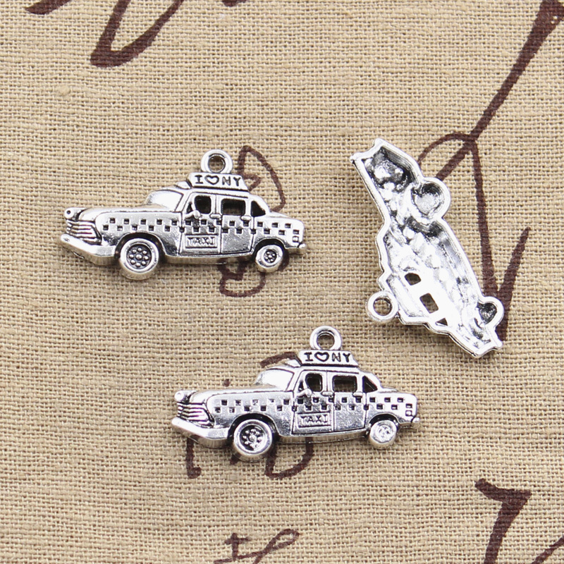 8pcs Charms New York Taxi Car  – Jewelry Making New York recenzja i cena