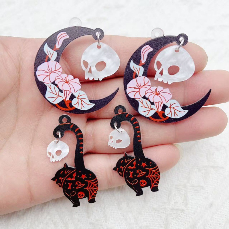10pcs Halloween Acrylic Ghost  – Jewelry Making Factory recenzja i cena