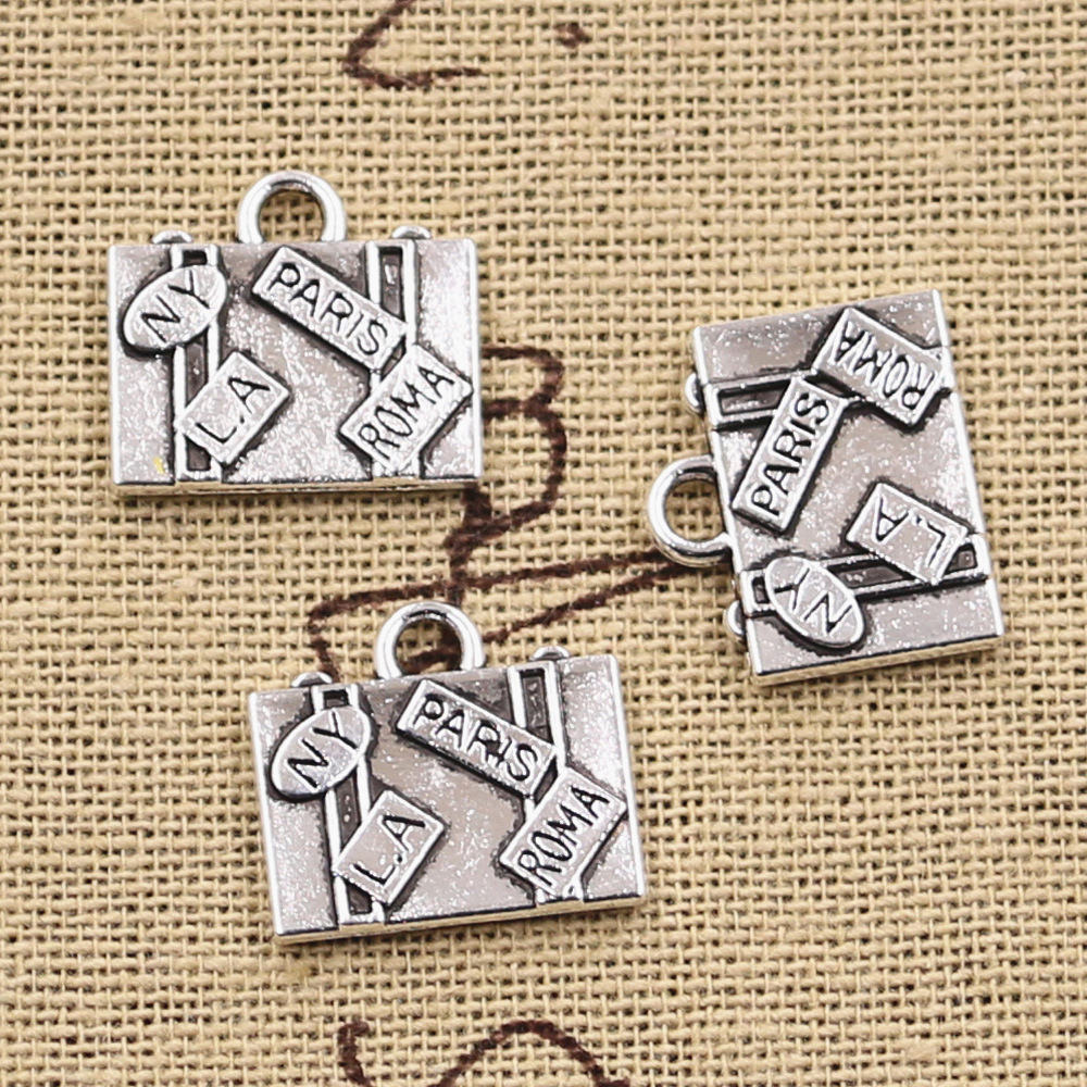 10pcs Charms Travel Bags New Y – Jewelry Making New York recenzja i cena