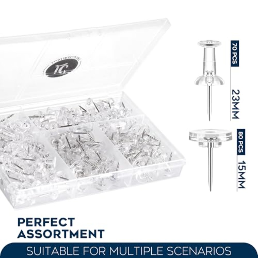 150 Pack Assorted Clear Push P – Head Pin Assorted recenzja i cena