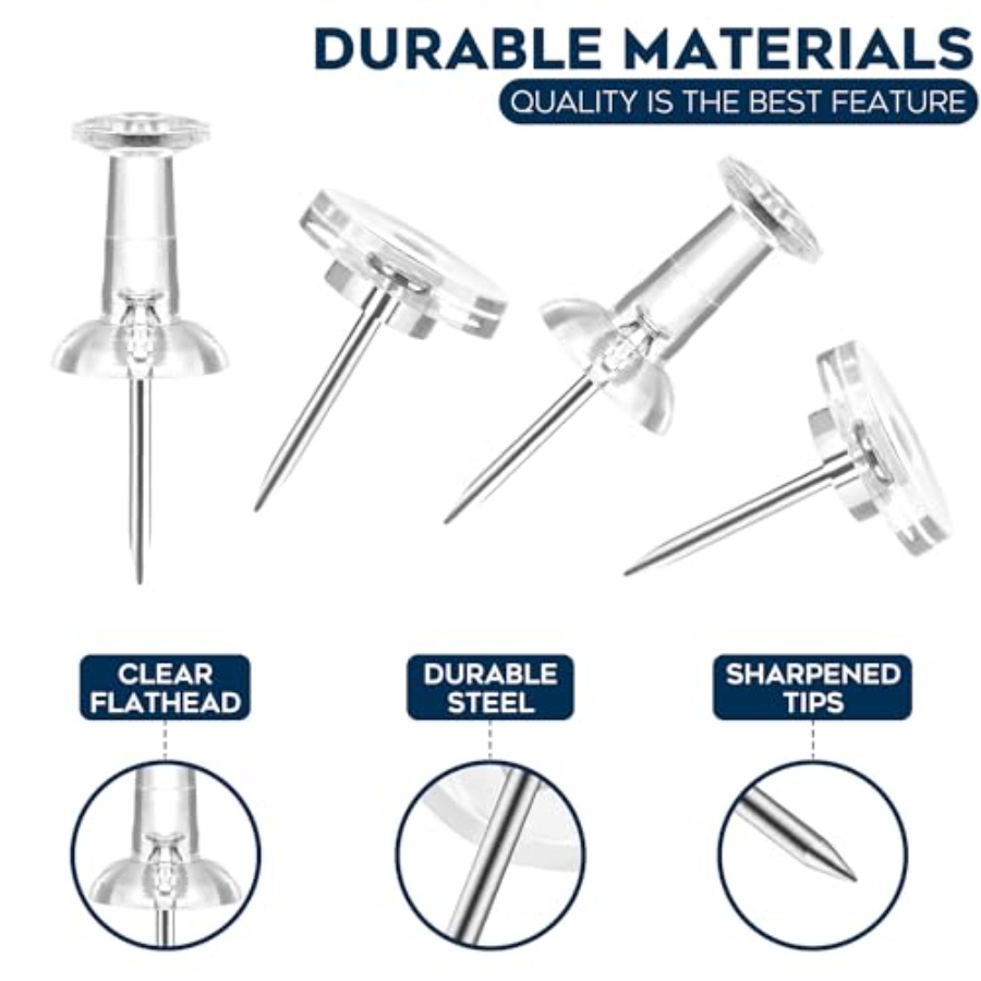 150 Pack Assorted Clear Push P – Head Pin Assorted recenzja i cena