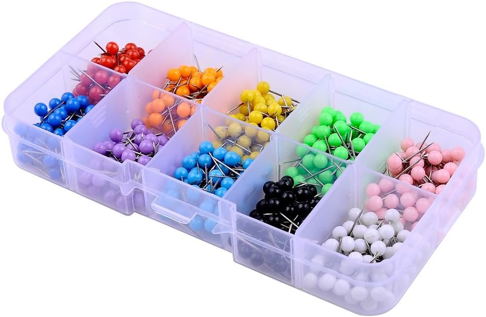 600 PCS Multi-Color Push Pins, – Head Pin Assorted recenzja i cena