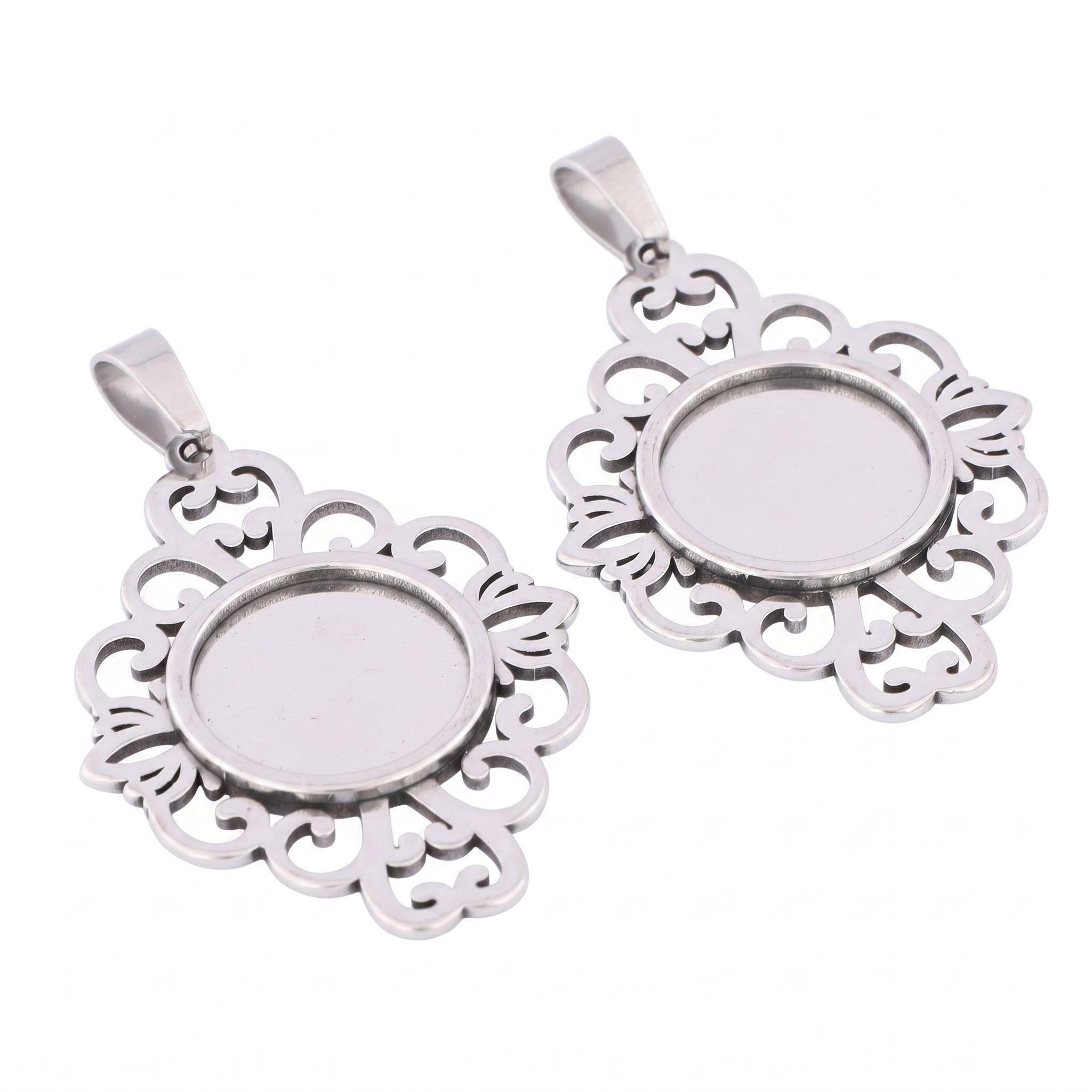 5pcs Stainless Steel Filigree  – Pendant Blank Bezel recenzja i cena