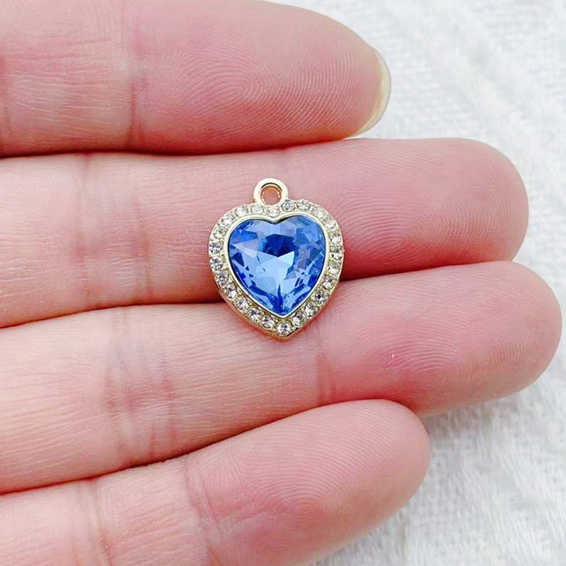 10pcs heart-shaped inlaid colo – Jewelry Making Factory recenzja i cena