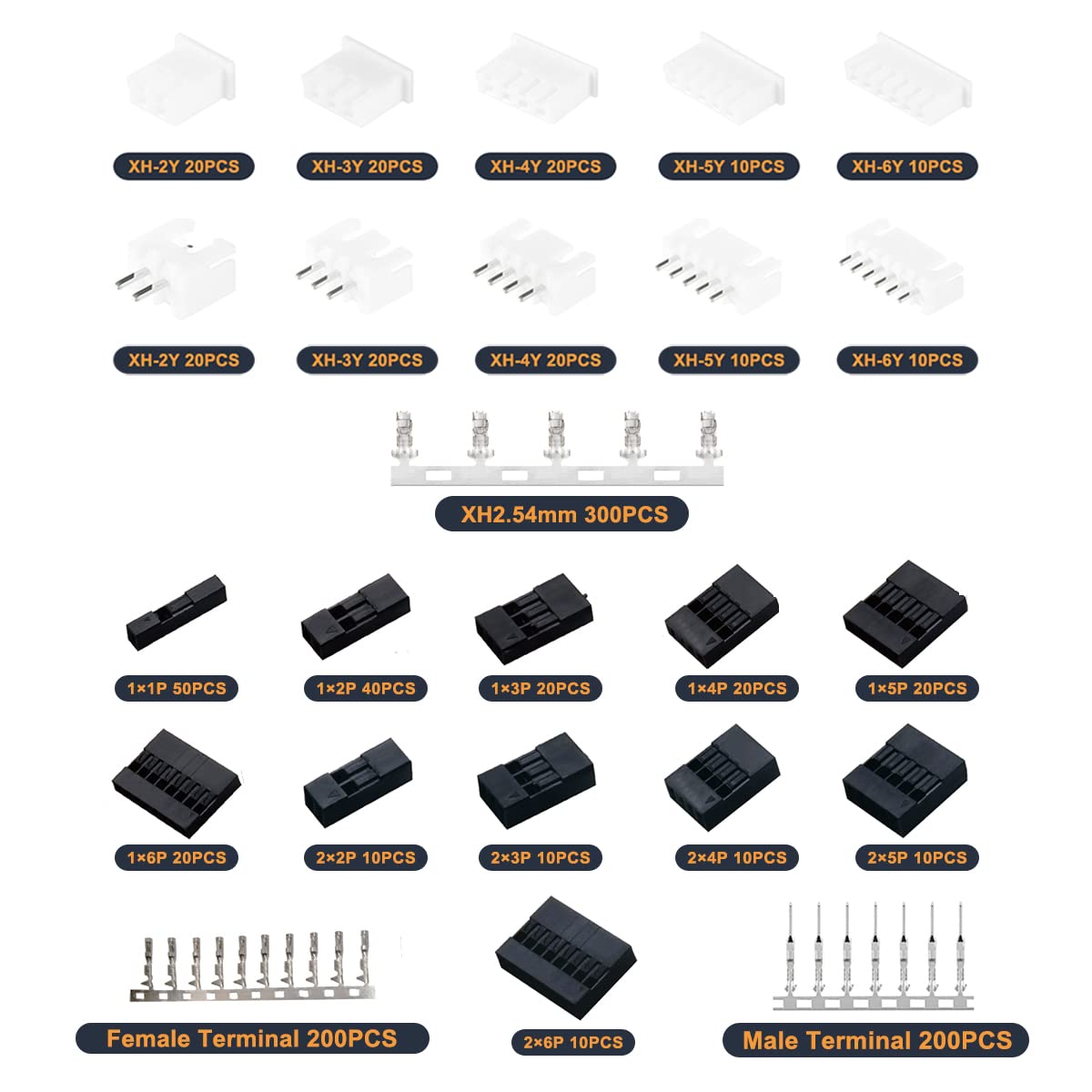 1080PCS Dupont/JST-XH Terminal – Head Pin Assorted recenzja i cena