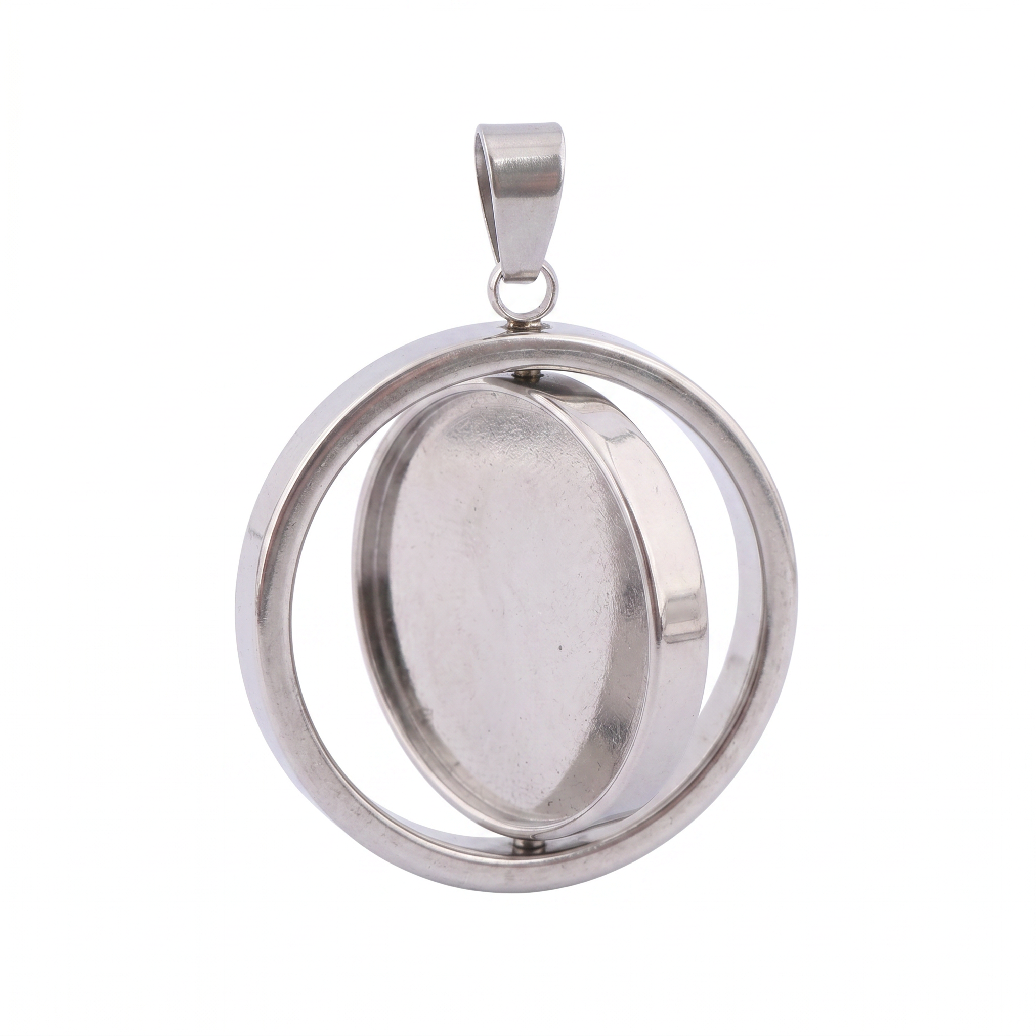 3pcs Stainless Steel  Rotatabl – Pendant Blank Bezel recenzja i cena