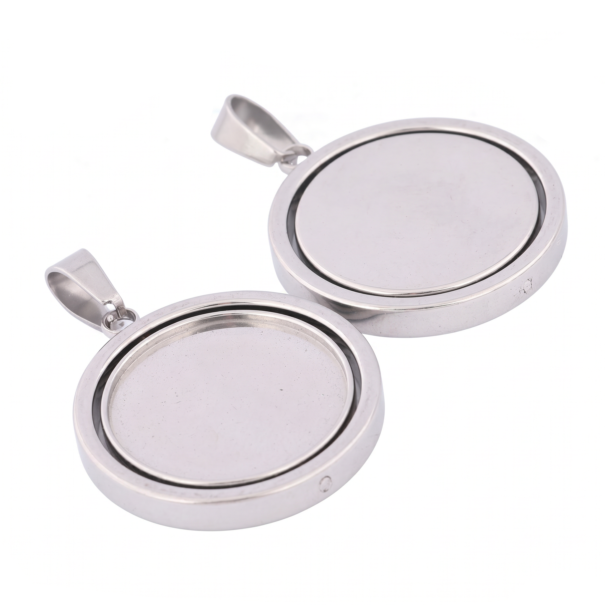 3pcs Stainless Steel  Rotatabl – Pendant Blank Bezel recenzja i cena