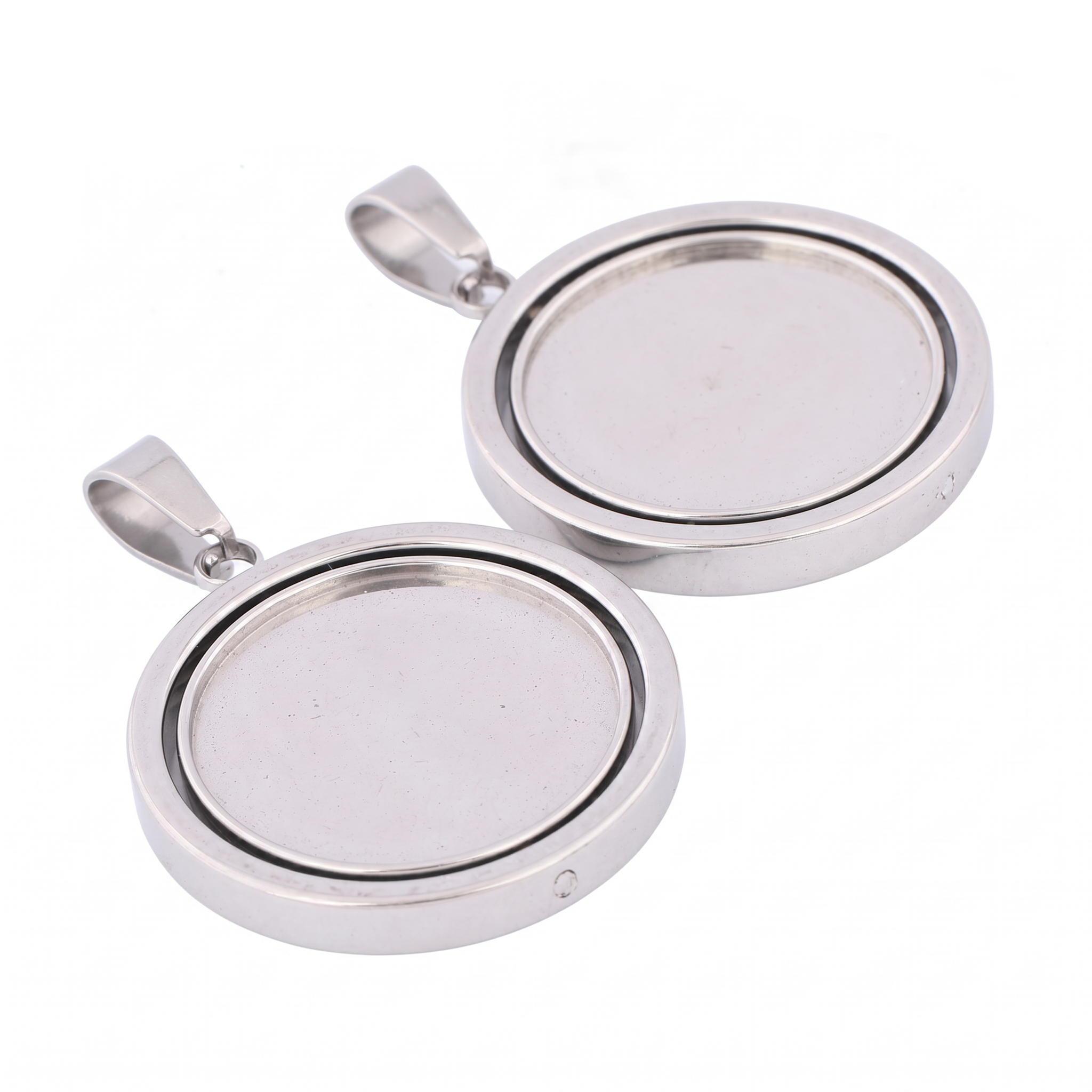 3pcs Stainless Steel  Rotatabl – Pendant Blank Bezel recenzja i cena
