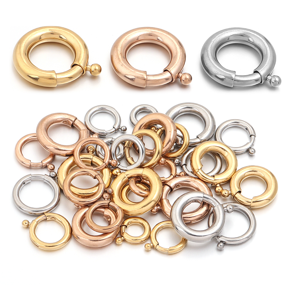 2pcs Stainless Steel Spring Cl – Jewelry Making A Ring recenzja i cena