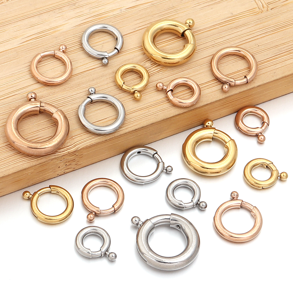 2pcs Stainless Steel Spring Cl – Jewelry Making A Ring recenzja i cena