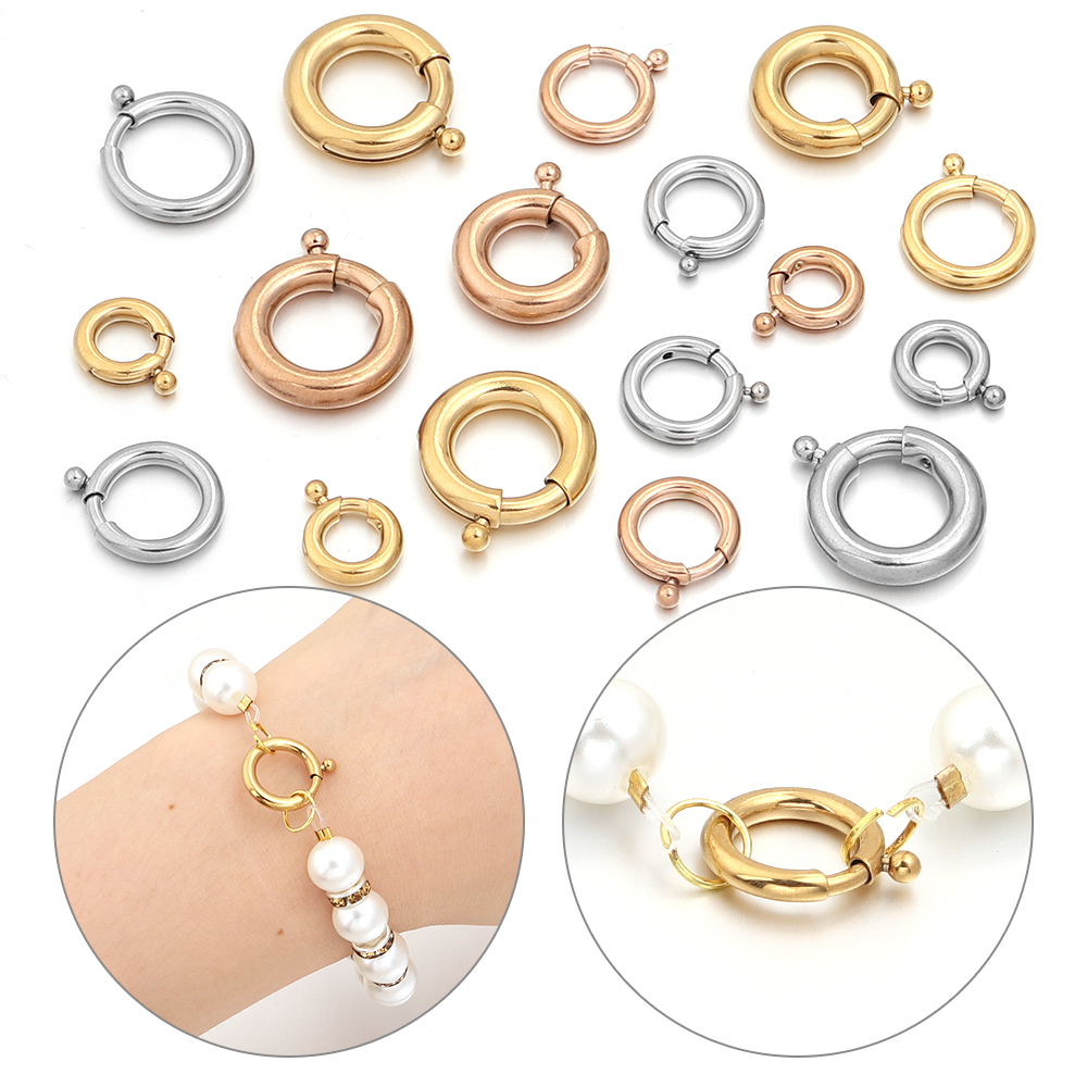 2pcs Stainless Steel Spring Cl – Jewelry Making A Ring recenzja i cena