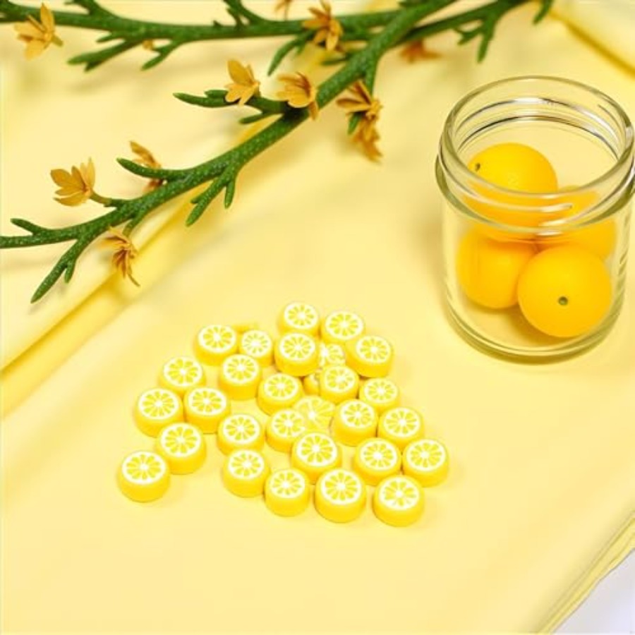 200Pcs Yellow Lemon Polymer Cl – Jewelry Making Supplies recenzja i cena