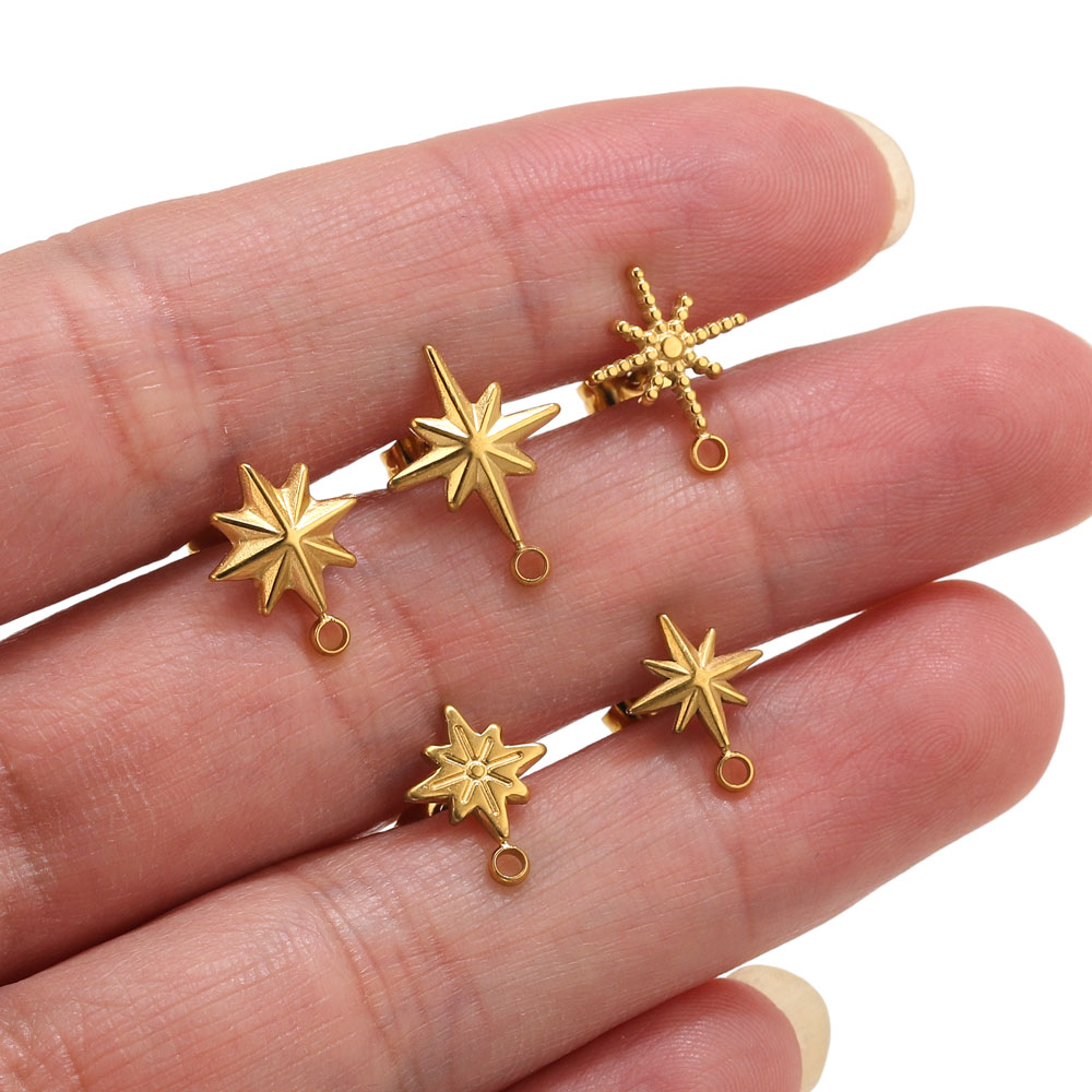 6pcs Stainless Steel Star Earr – Jewelry Making Workshops recenzja i cena