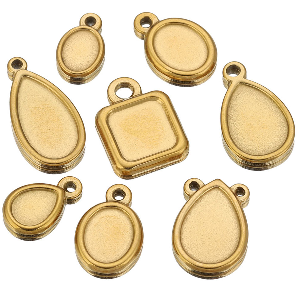 5pcs Stainless Steel Square Dr – Pendant Blank Bezel recenzja i cena