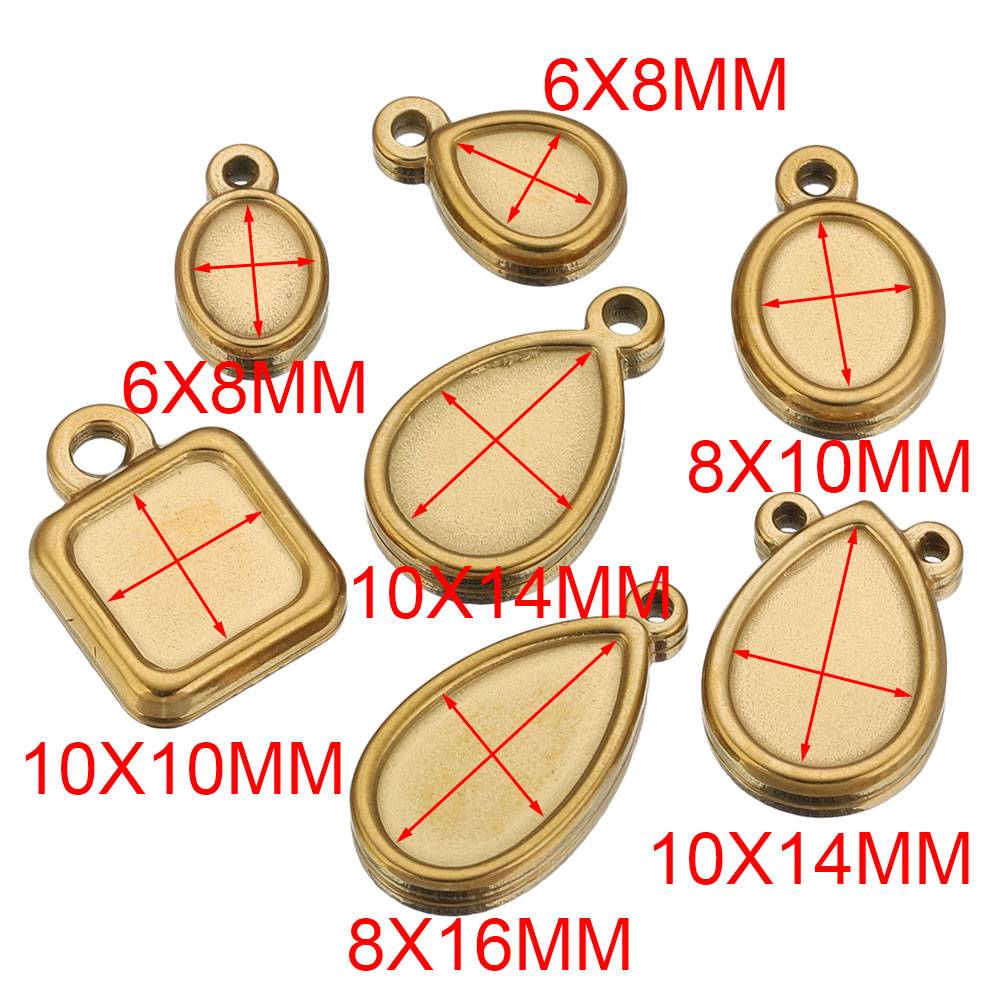 5pcs Stainless Steel Square Dr – Pendant Blank Bezel recenzja i cena
