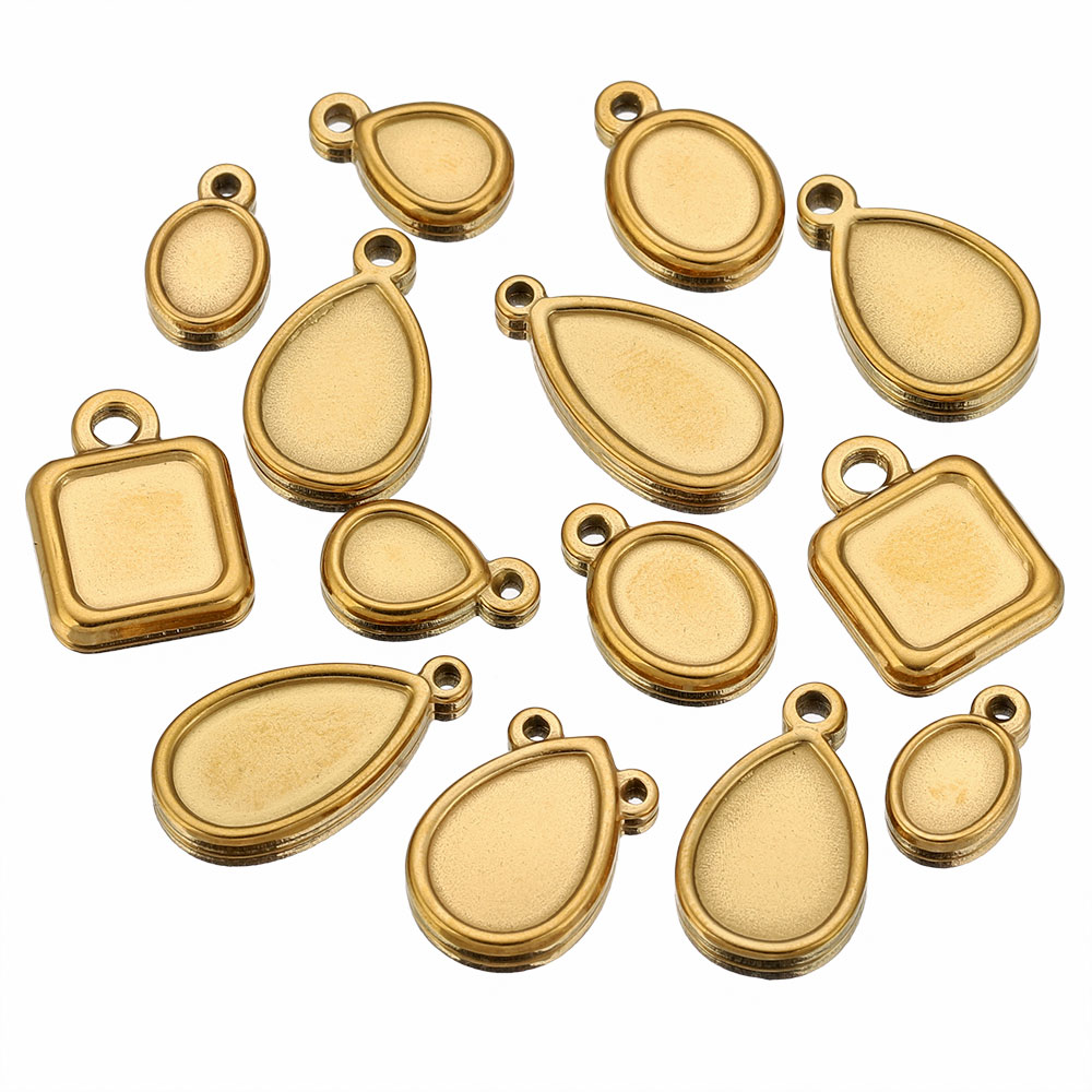 5pcs Stainless Steel Square Dr – Pendant Blank Bezel recenzja i cena