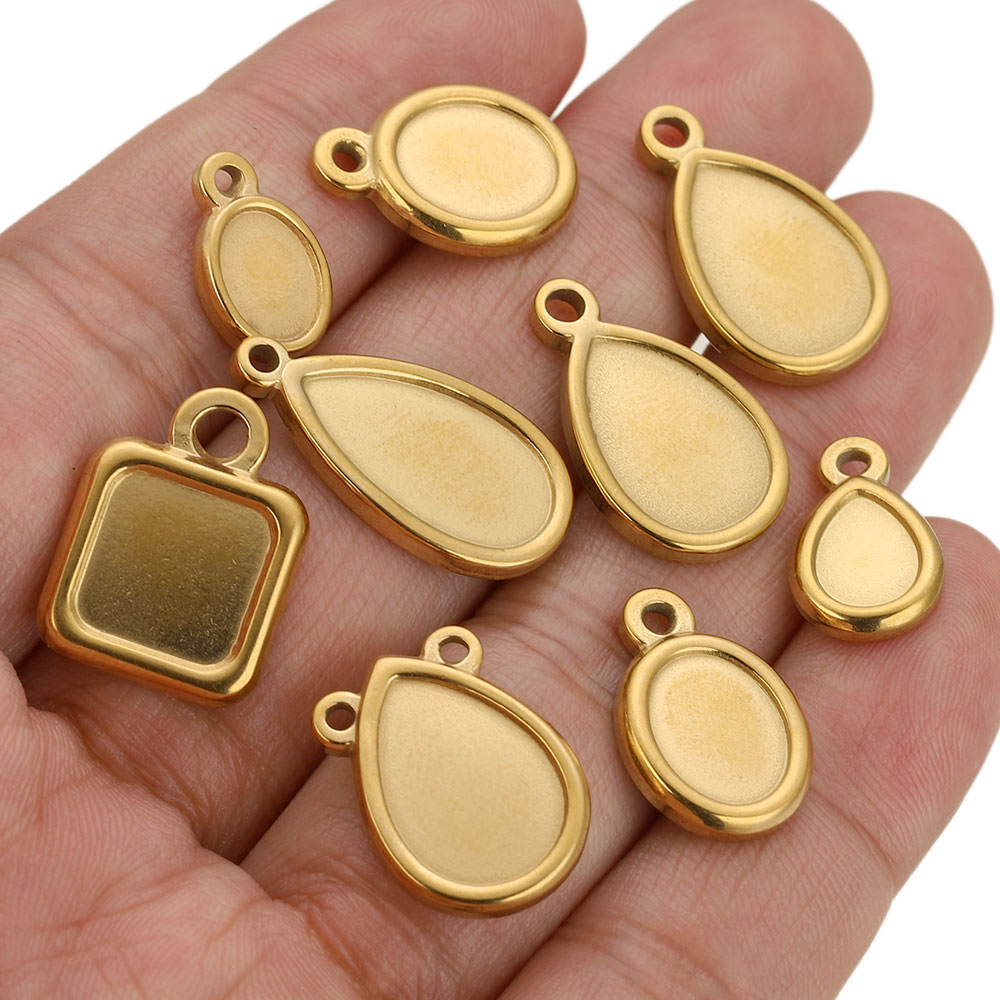 5pcs Stainless Steel Square Dr – Pendant Blank Bezel recenzja i cena