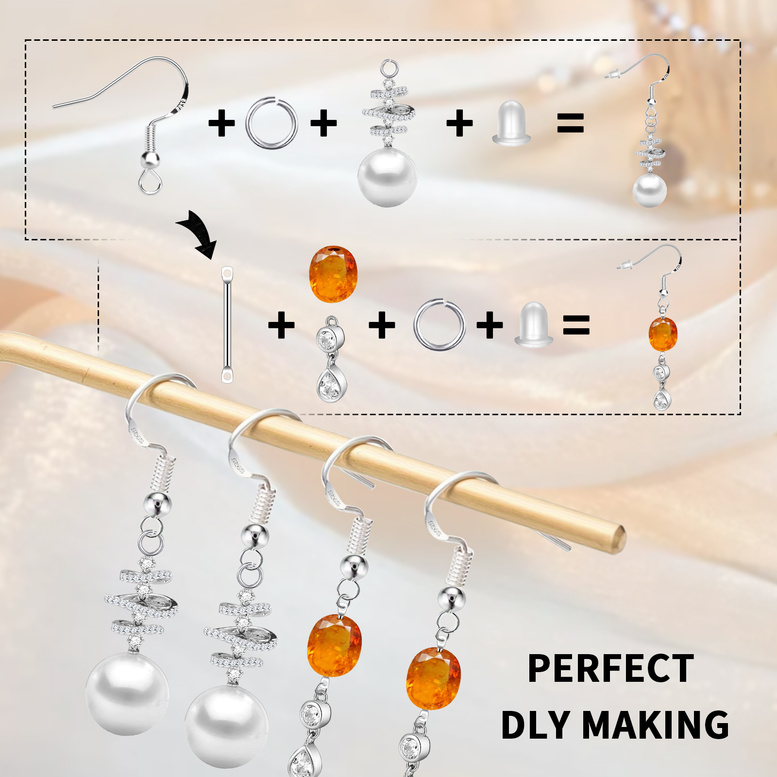 925 Silver/Gold Plated Earring – Jewelry Making A Ring recenzja i cena