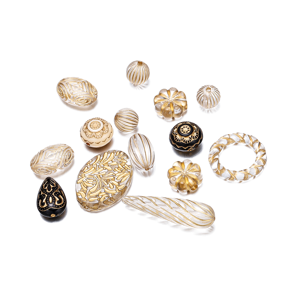 20Pcs Exquisite Acrylic Gold C – Jewelry Making Drawing recenzja i cena
