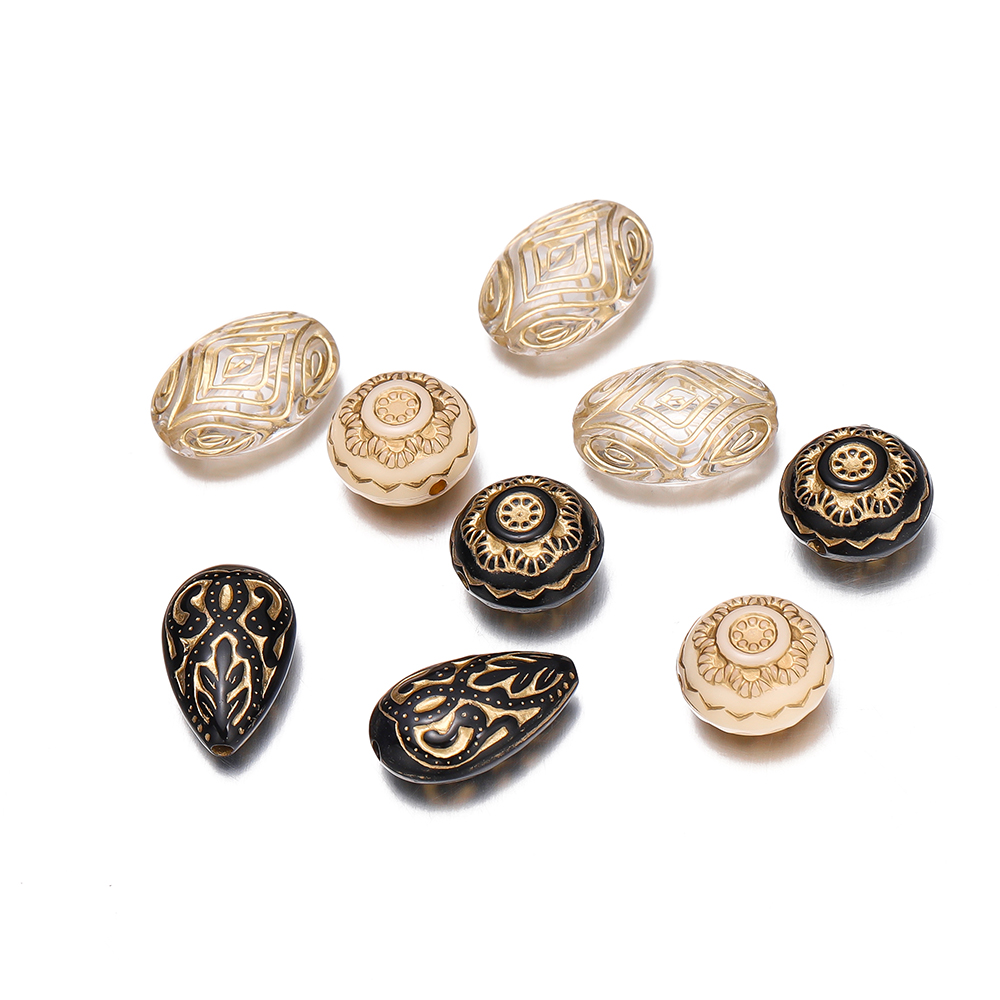 20Pcs Exquisite Acrylic Gold C – Jewelry Making Drawing recenzja i cena