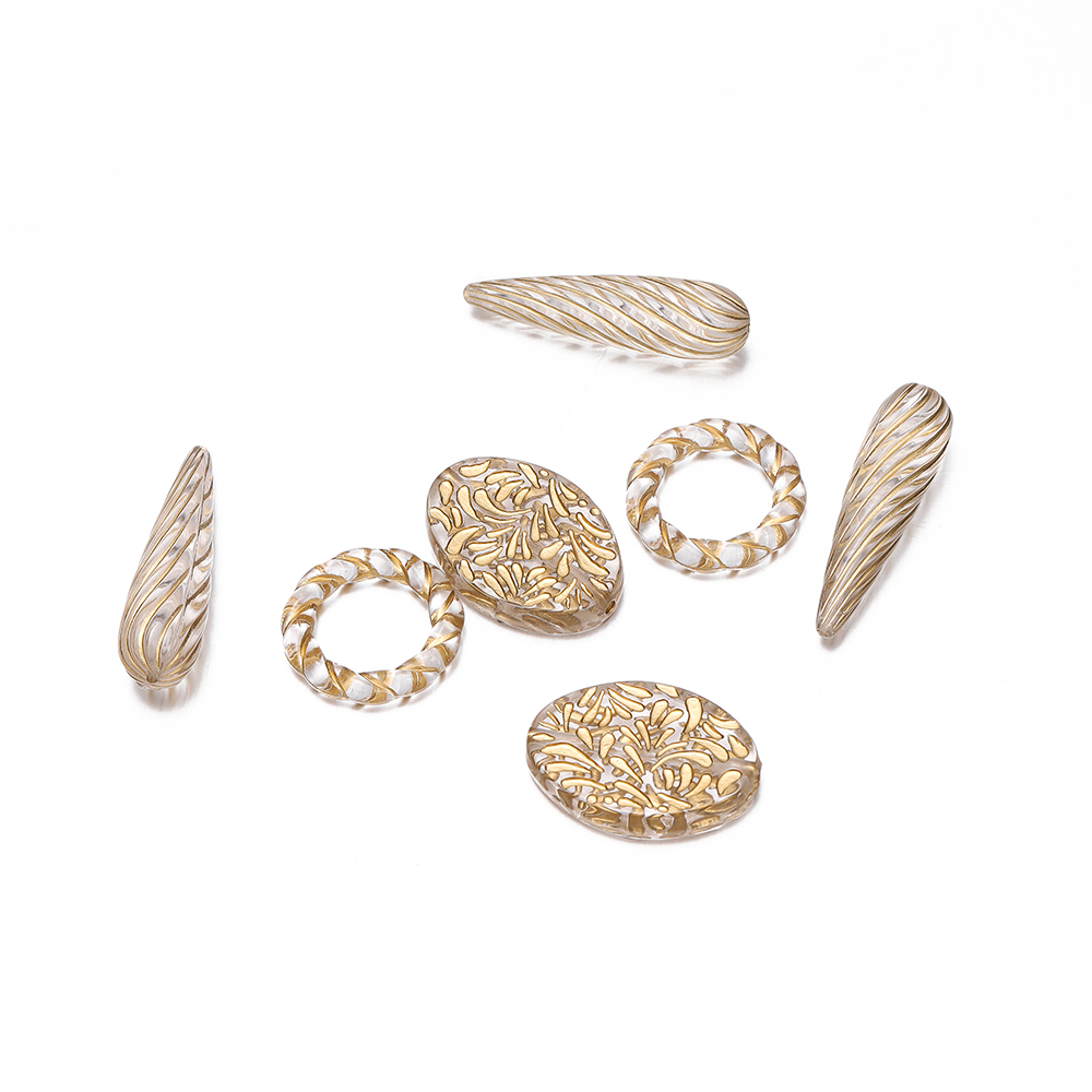 20Pcs Exquisite Acrylic Gold C – Jewelry Making Drawing recenzja i cena