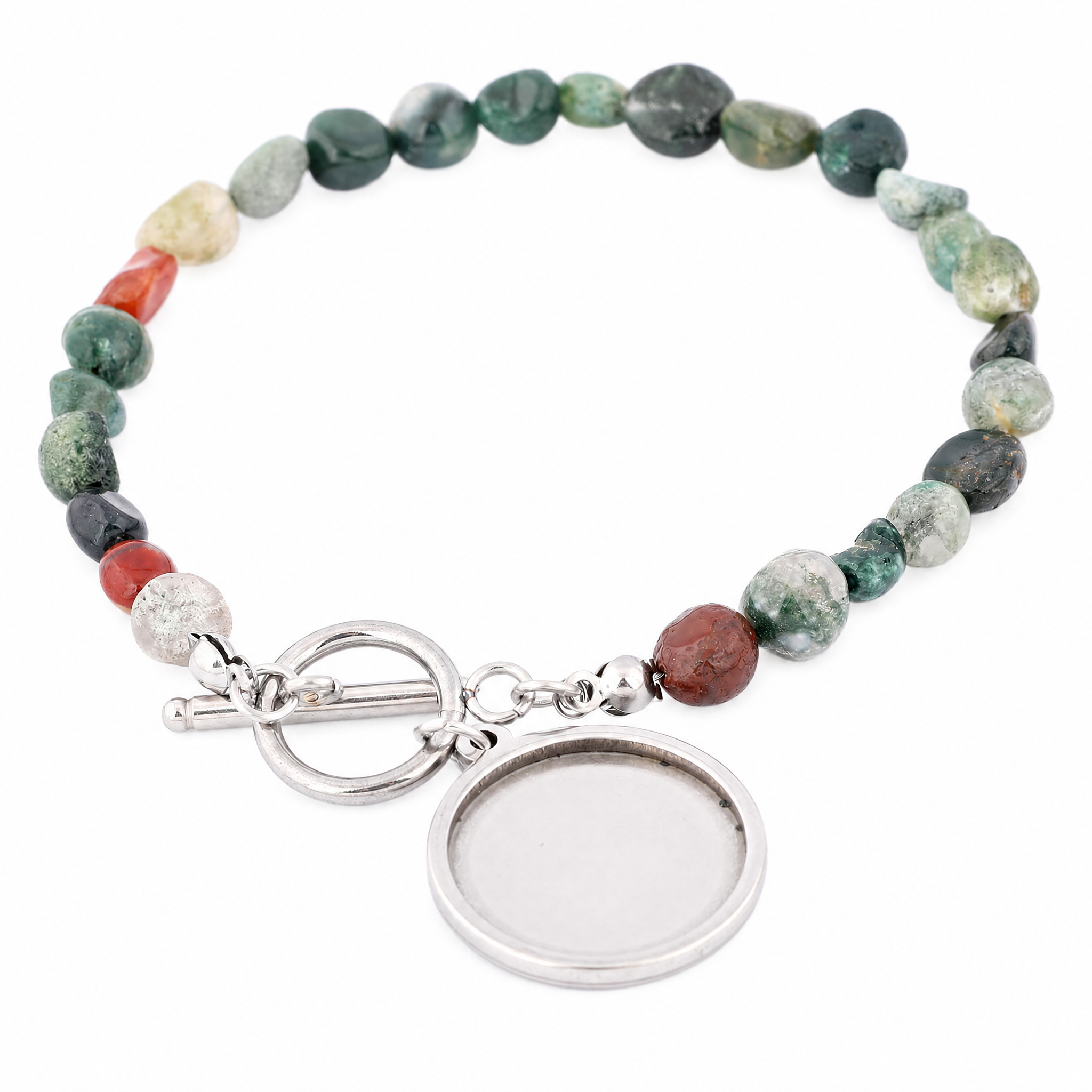 2pcs Natural Stone Beaded Brac – Pendant Blank Bezel recenzja i cena