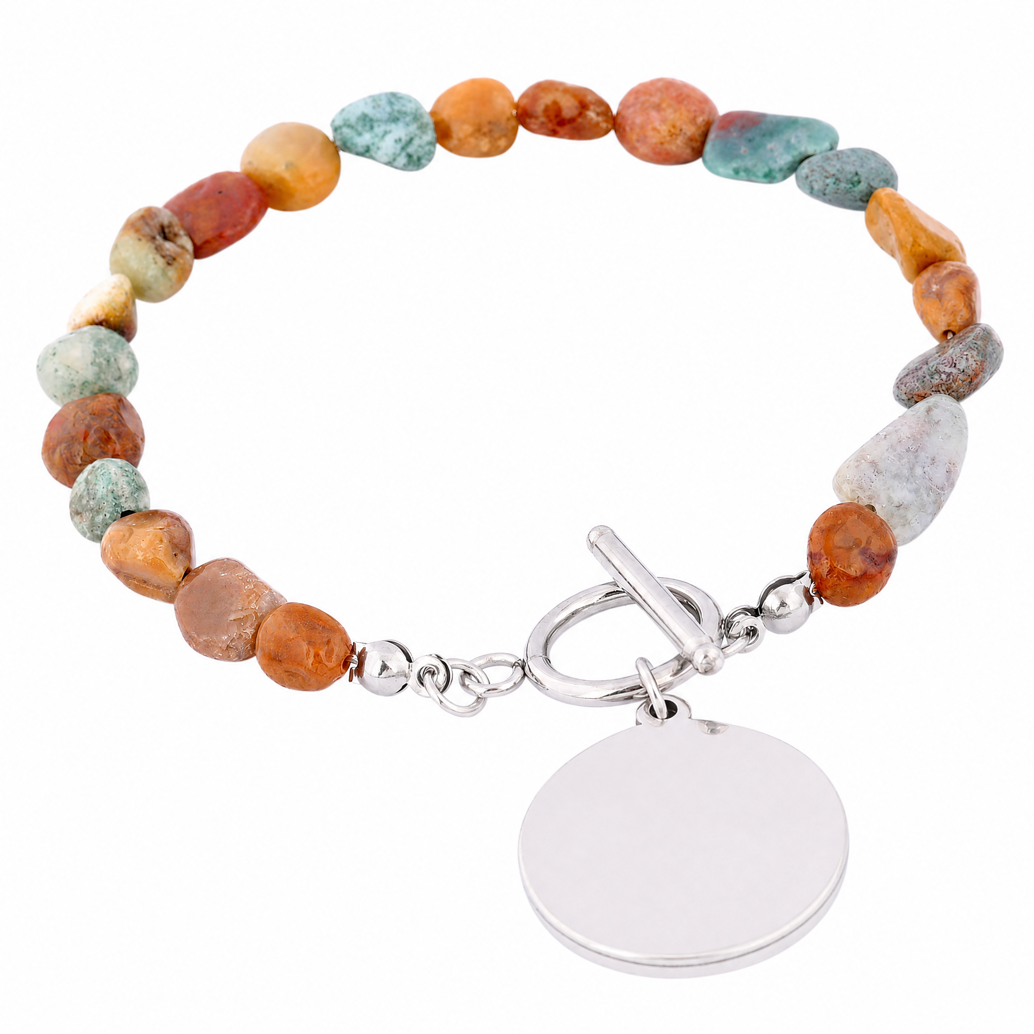 2pcs Natural Stone Beaded Brac – Pendant Blank Bezel recenzja i cena