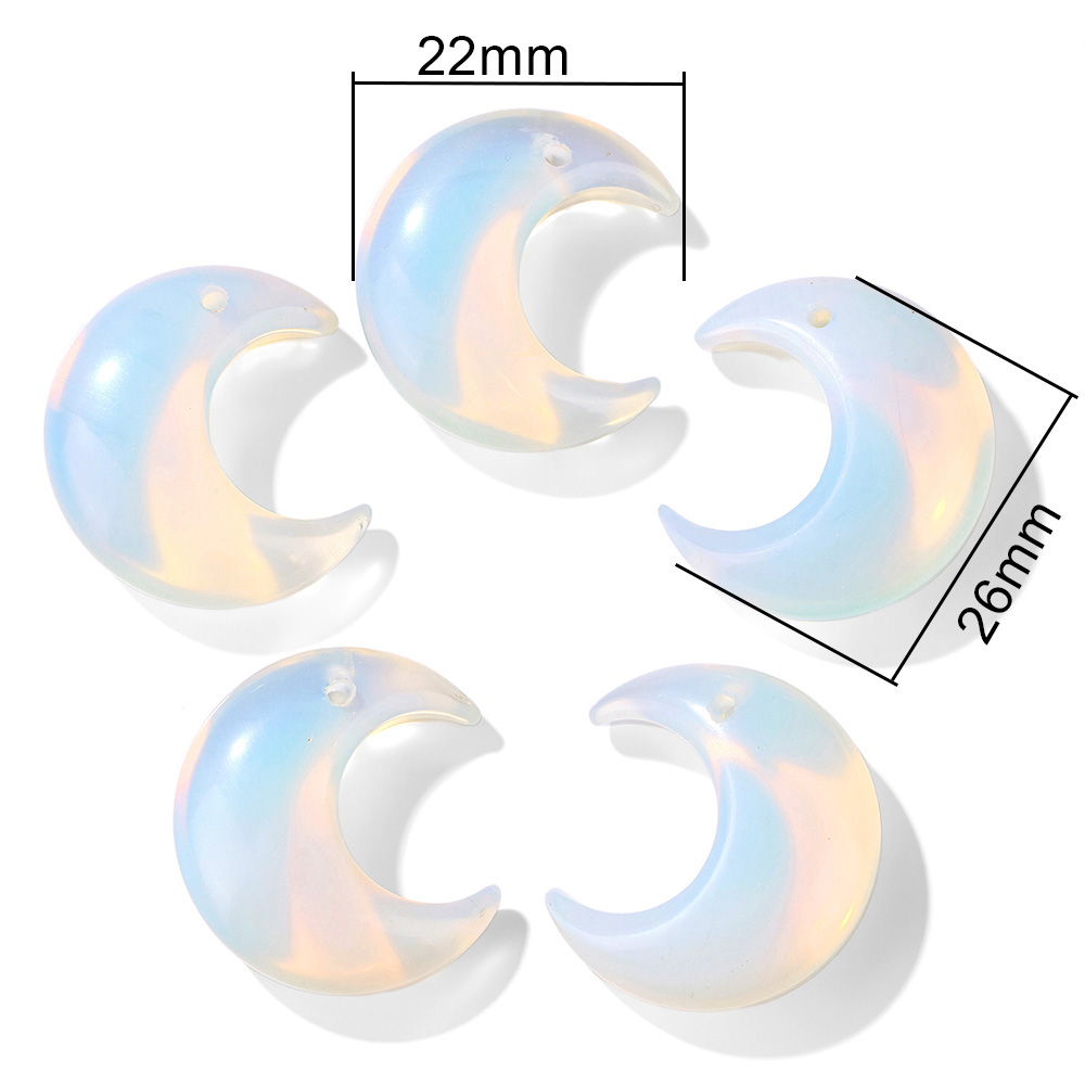 2PCS Natural Crescent Moon Cha – Jewelry Making Drill recenzja i cena