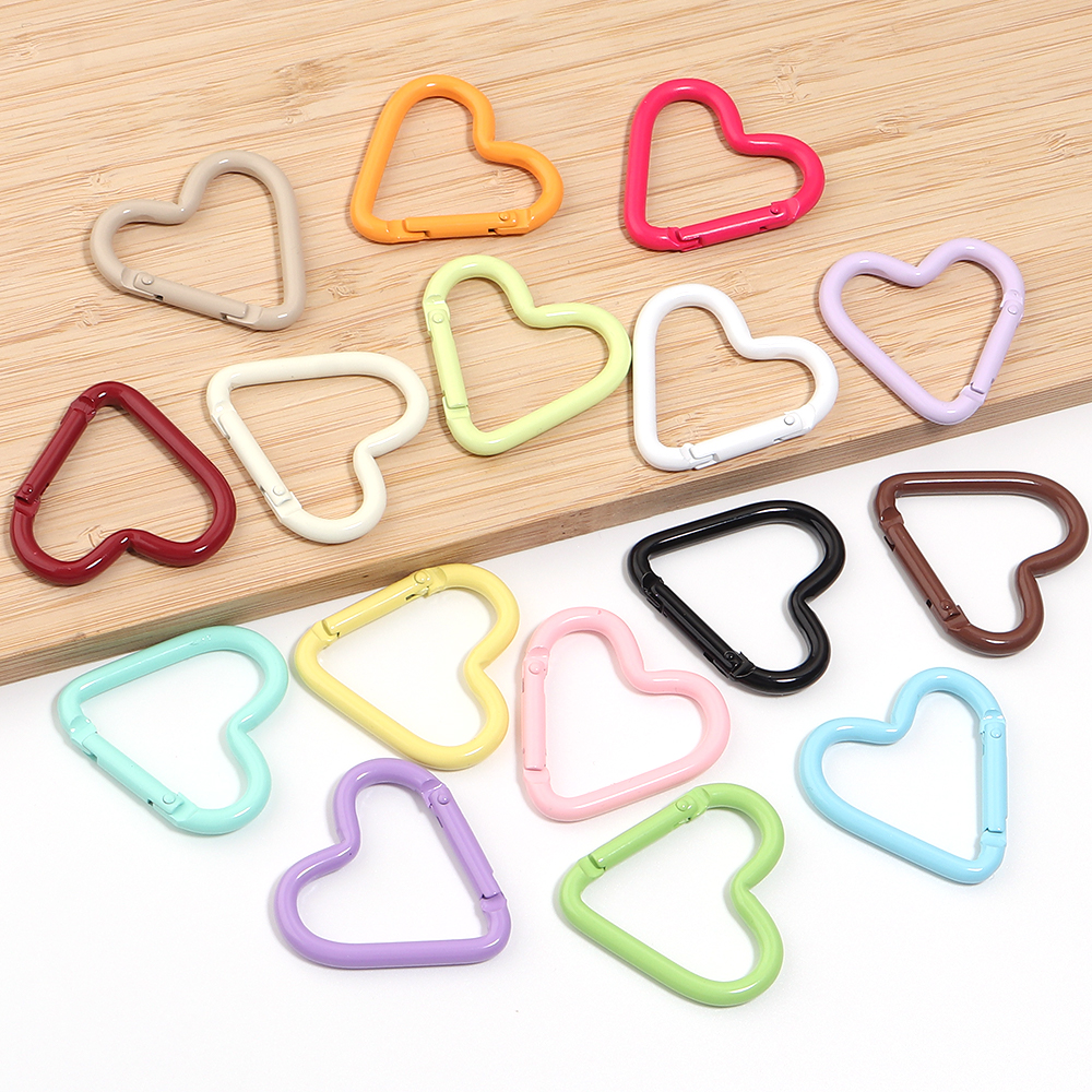 5pcs Colorful Heart-shaped Alu – Jewelry Making A Ring recenzja i cena