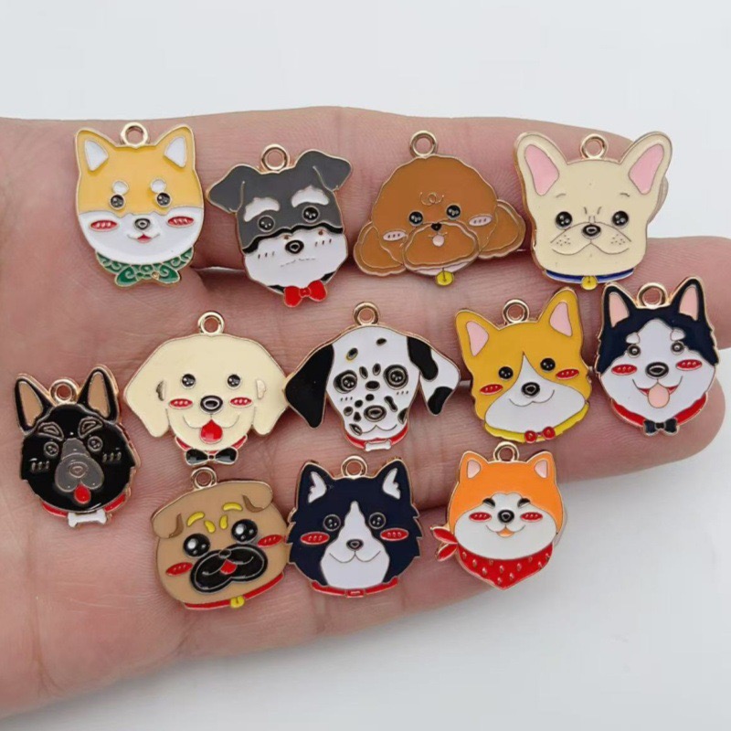 12pcs cartoon pet spotted dog  – Jewelry Making Factory recenzja i cena