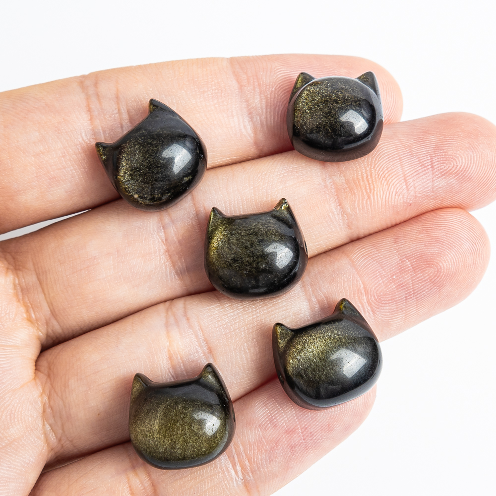 5pcs Natural Gold-Sheen Obsidi – Jewelry Making Drill recenzja i cena