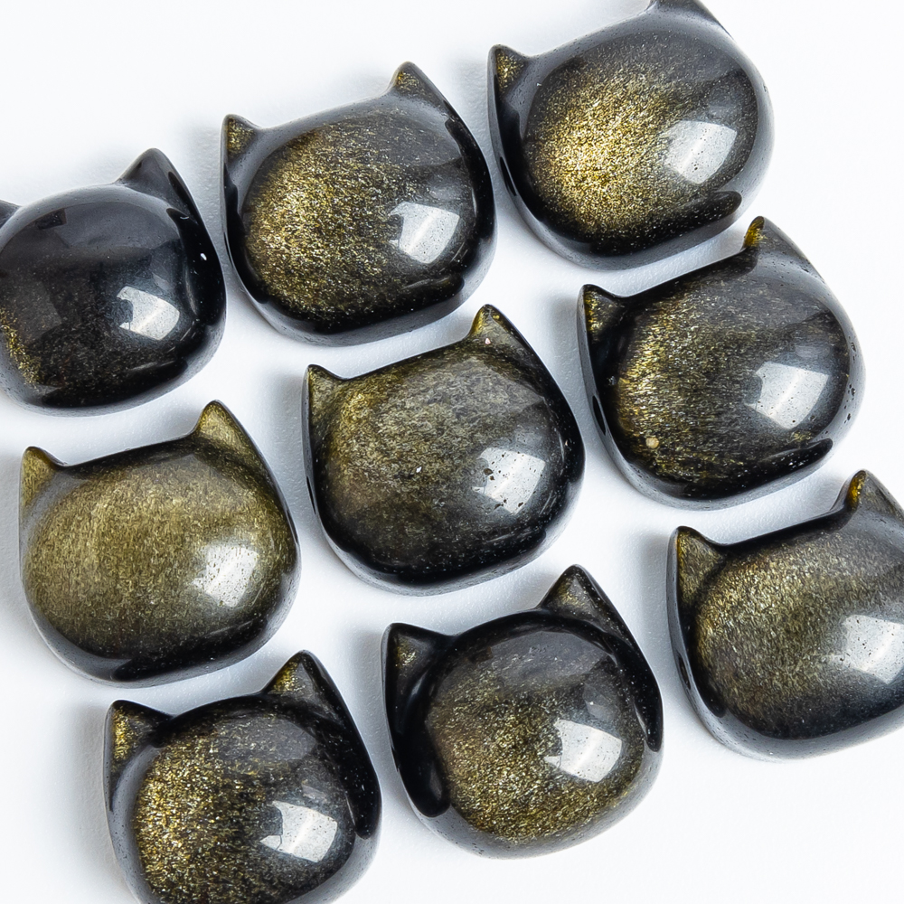 5pcs Natural Gold-Sheen Obsidi – Jewelry Making Drill recenzja i cena