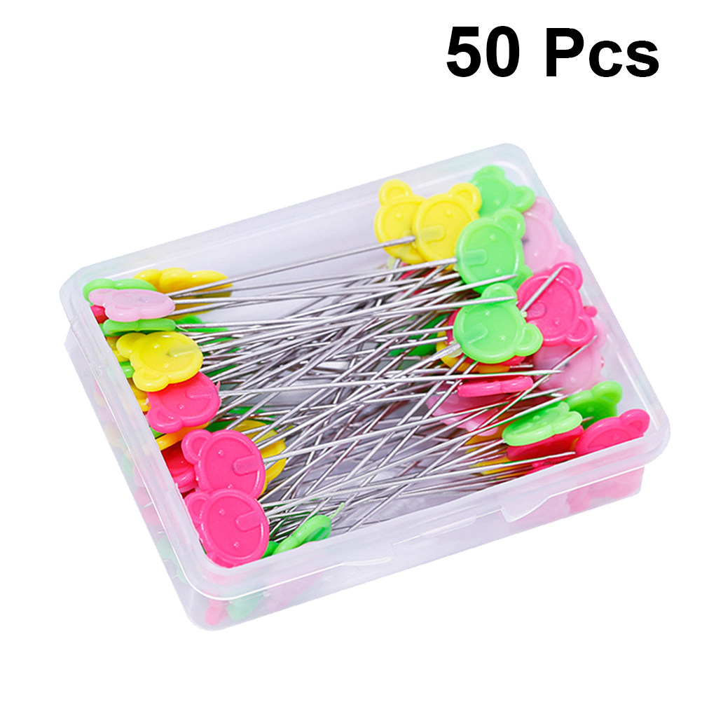 50Pcs Assorted Color Flat Bear – Head Pin Assorted recenzja i cena