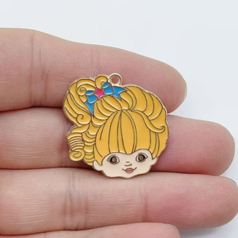 10pcs Cute Little Girl Enamel  – Jewelry Making Factory recenzja i cena