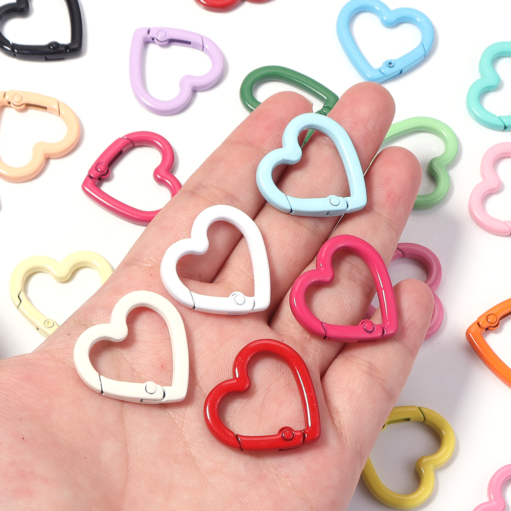 5pcs Alloy Heart Spring Clasps – Jewelry Making Factory recenzja i cena