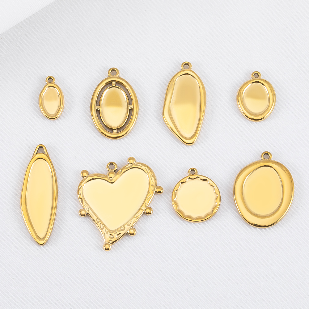 5pcs Stainless Steel Oval Hear – Pendant Blank Bezel recenzja i cena