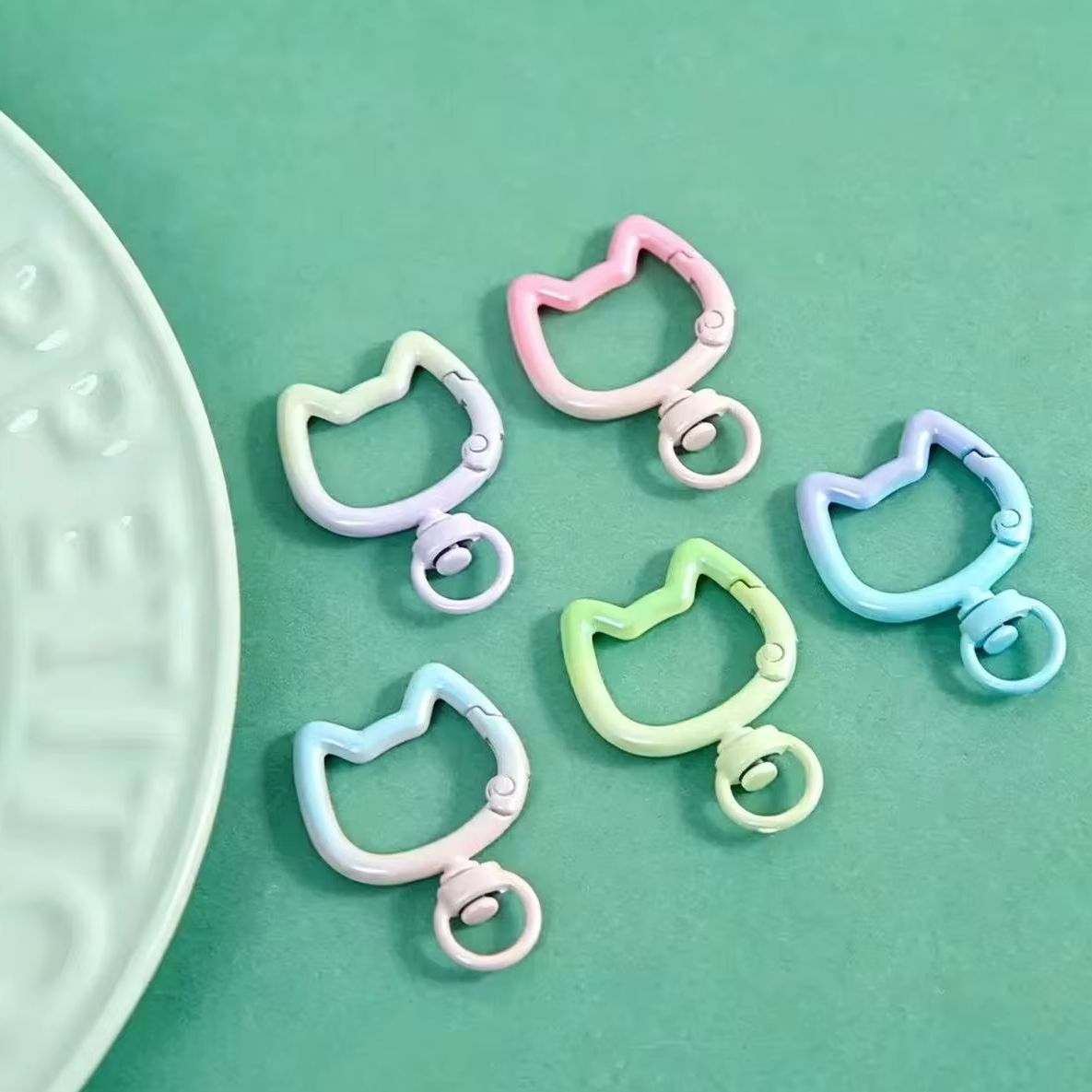 5-10PCS Gradient Cute Cat Clas – Jewelry Making Supplies recenzja i cena