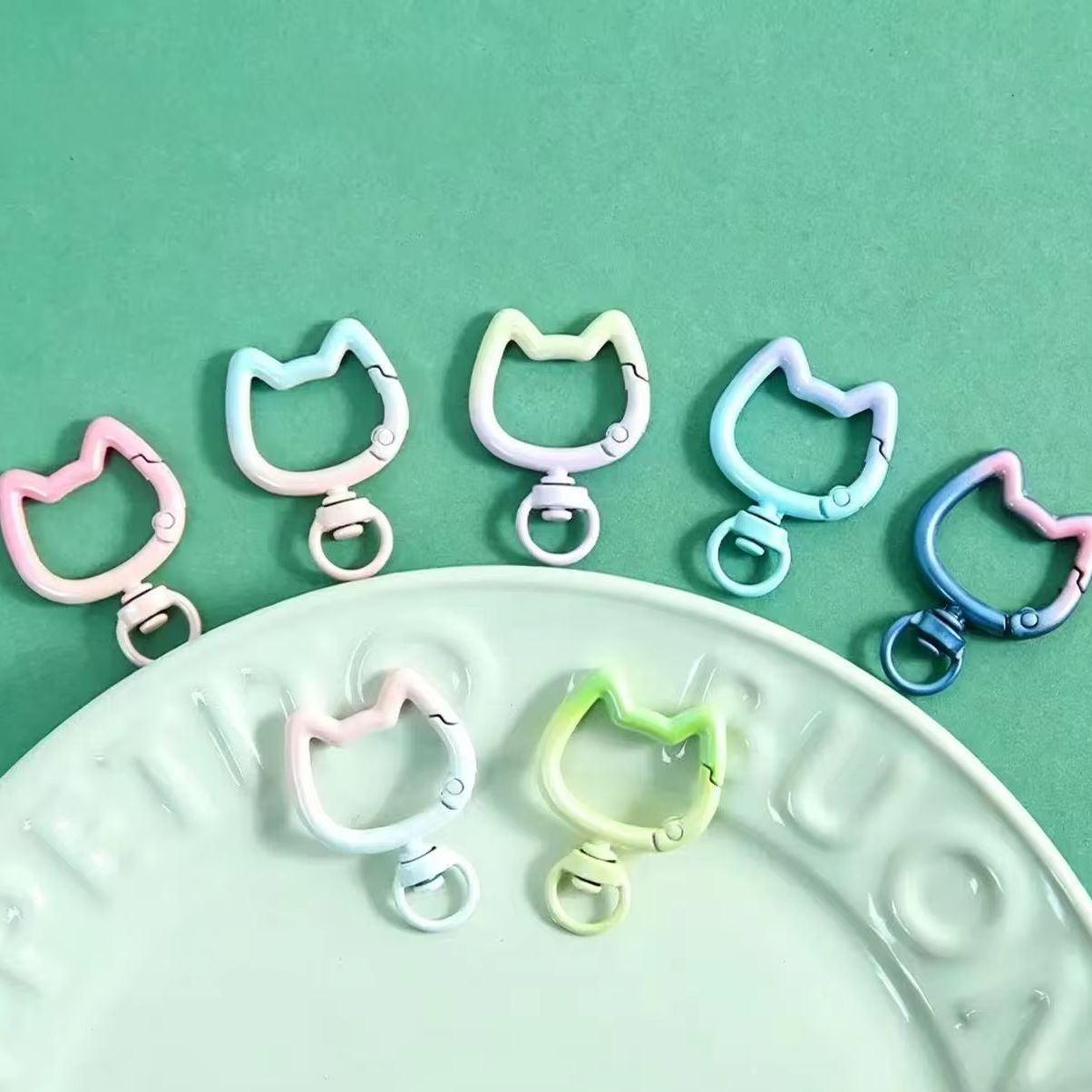 5-10PCS Gradient Cute Cat Clas – Jewelry Making Supplies recenzja i cena