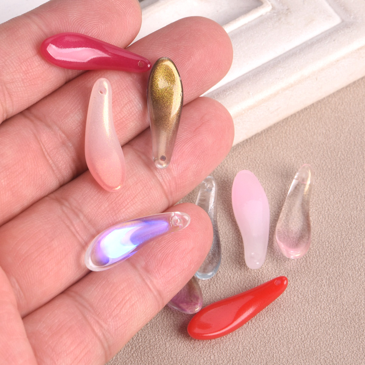 Long Petal Shape 10pcs 27x8mm  – Jewelry Making Drill recenzja i cena
